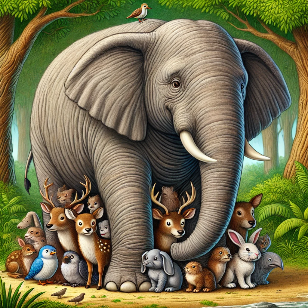 The Elephant and the Friends